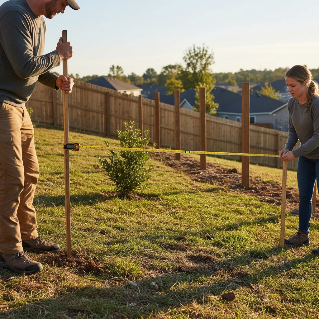 Measuring yard slope for fence installation planning