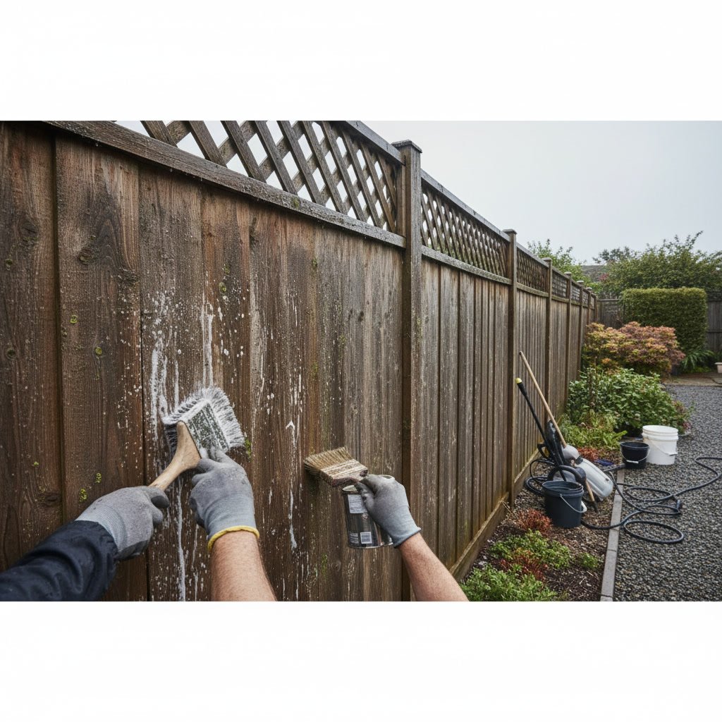 Weather-resistant privacy screen extension on fence after Texas storm